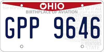 OH license plate GPP9646