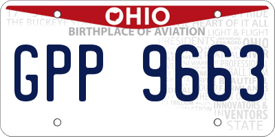OH license plate GPP9663