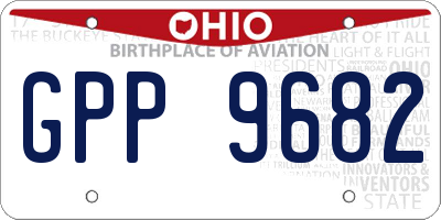 OH license plate GPP9682