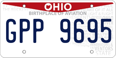 OH license plate GPP9695