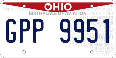 OH license plate GPP9951