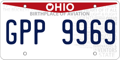 OH license plate GPP9969