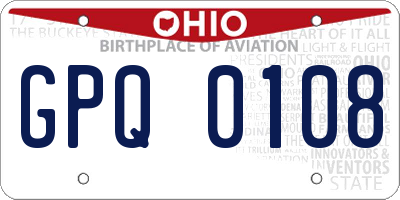 OH license plate GPQ0108