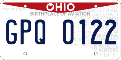 OH license plate GPQ0122