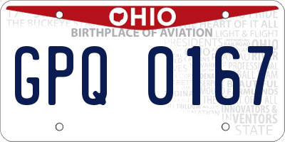 OH license plate GPQ0167