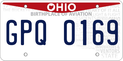 OH license plate GPQ0169