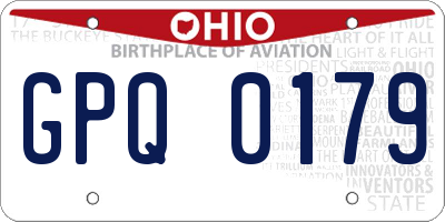 OH license plate GPQ0179
