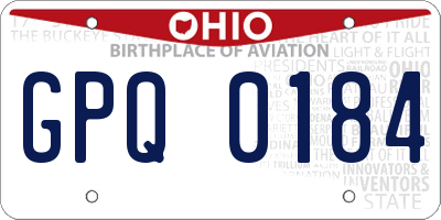 OH license plate GPQ0184