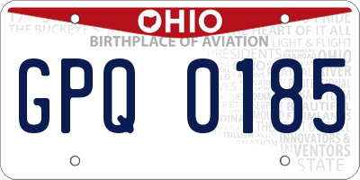 OH license plate GPQ0185