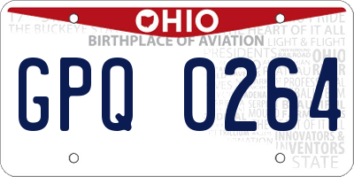 OH license plate GPQ0264