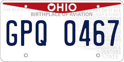 OH license plate GPQ0467