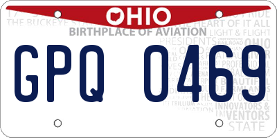 OH license plate GPQ0469