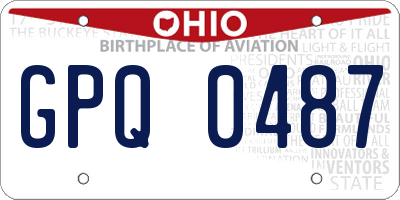 OH license plate GPQ0487