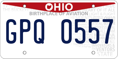 OH license plate GPQ0557