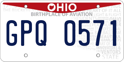 OH license plate GPQ0571