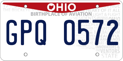 OH license plate GPQ0572