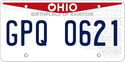 OH license plate GPQ0621
