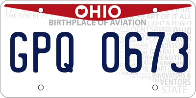 OH license plate GPQ0673