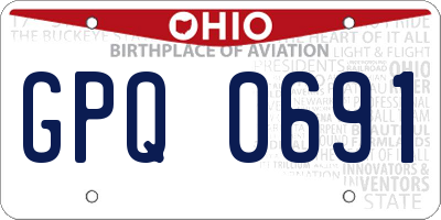 OH license plate GPQ0691