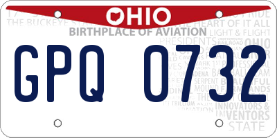 OH license plate GPQ0732
