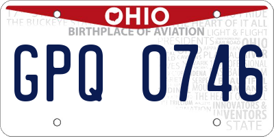 OH license plate GPQ0746