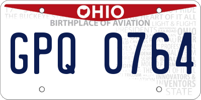 OH license plate GPQ0764