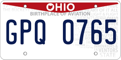 OH license plate GPQ0765