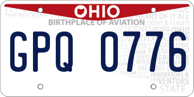 OH license plate GPQ0776