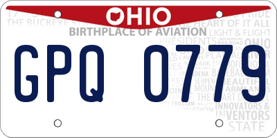 OH license plate GPQ0779