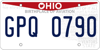 OH license plate GPQ0790