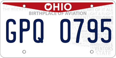 OH license plate GPQ0795