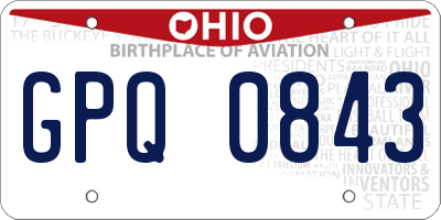 OH license plate GPQ0843