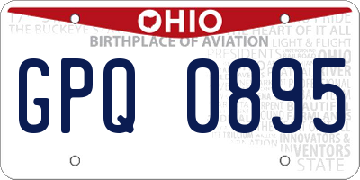 OH license plate GPQ0895