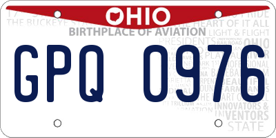 OH license plate GPQ0976