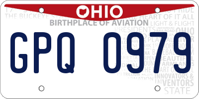 OH license plate GPQ0979