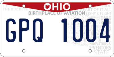 OH license plate GPQ1004