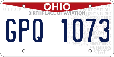 OH license plate GPQ1073