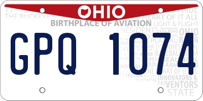 OH license plate GPQ1074