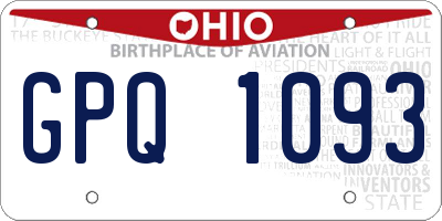 OH license plate GPQ1093