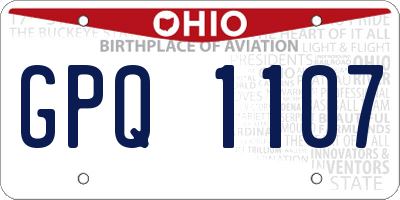 OH license plate GPQ1107