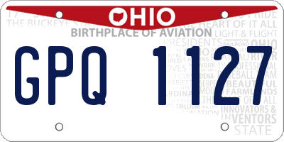 OH license plate GPQ1127