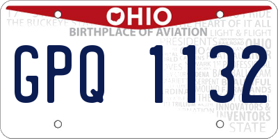 OH license plate GPQ1132