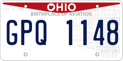 OH license plate GPQ1148