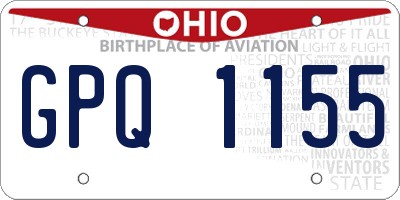 OH license plate GPQ1155