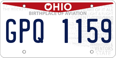 OH license plate GPQ1159