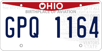 OH license plate GPQ1164