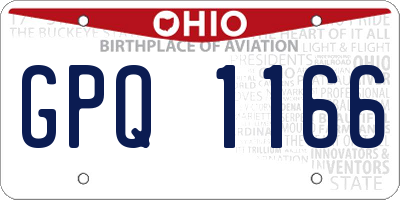OH license plate GPQ1166