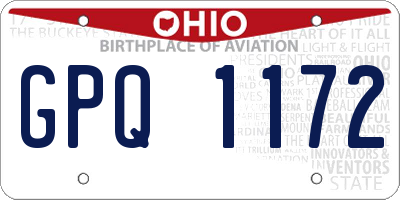 OH license plate GPQ1172
