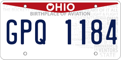 OH license plate GPQ1184