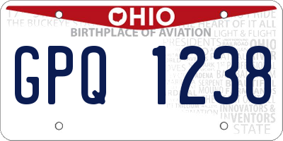 OH license plate GPQ1238